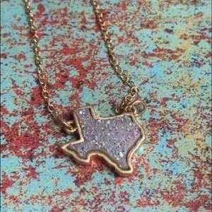 Blue Druzy Texas Necklace